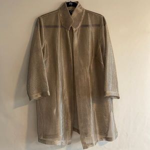 Connie Roberson Metallic See Through Cardigan